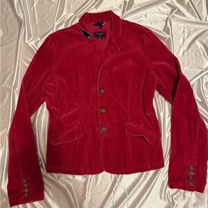 American Eagle Outfitters Red Corduroy Blazer
